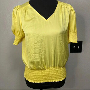 Philosophy Gathered Peasant Top Sun Yellow SMALL